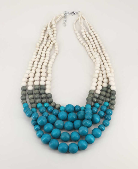 modern palette wood bead necklace