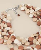 Earth tone wood necklace