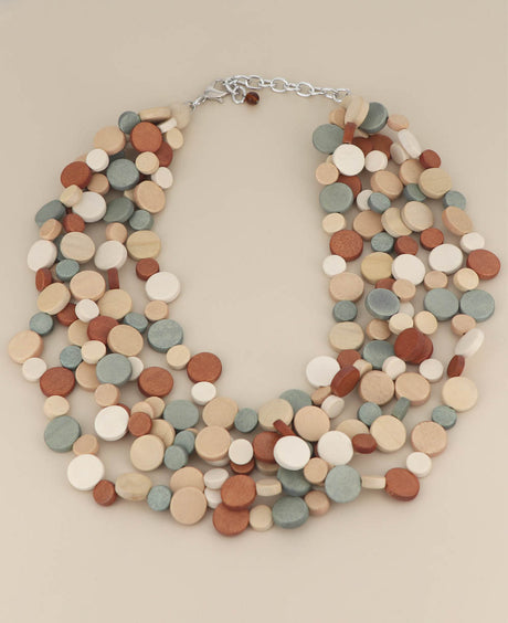 Calming shade wood necklace