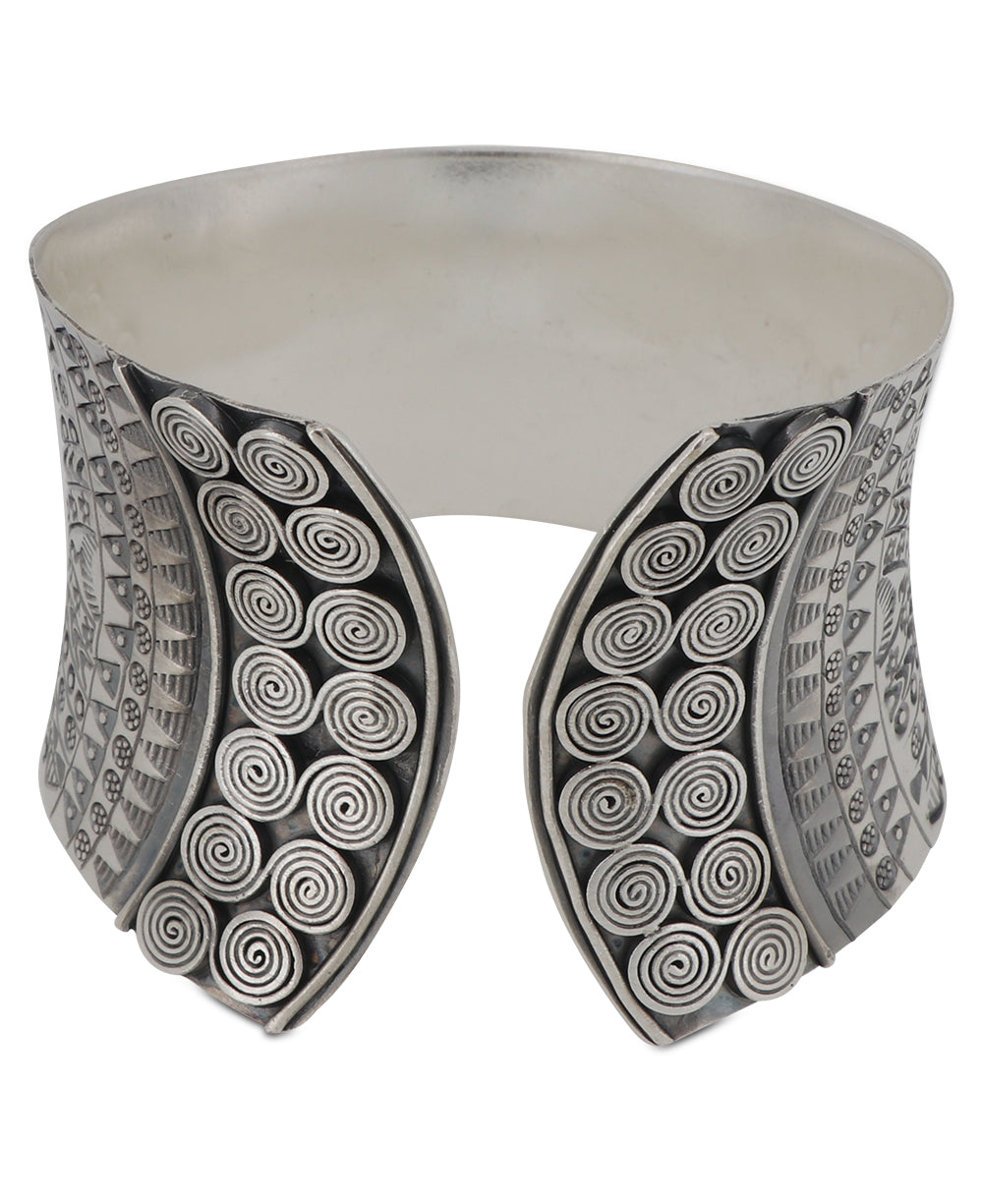 Sterling Silver Wide Cuff Bracleet