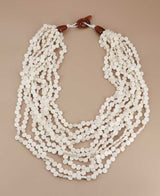 soft white twisted strand necklace