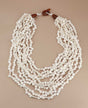 soft white twisted strand necklace