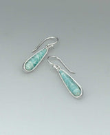 Amazonite Gemstone Drop Earrings - Earrings