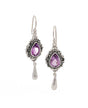 Amethyst Sterling Silver Drop Earrings - Earrings