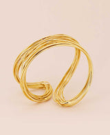 Bendable Sculptural Wire Bracelet, Gold Plated Brass, Turkey