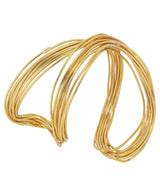 Bendable Sculptural Wire Bracelet, Gold Plated Brass, Turkey