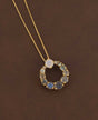 Labradorite Circle Gold Plated Necklace - Necklaces