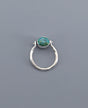 Mindful Sterling Silver Rotating Ring With Lapis and Turquoise - Rings Size 6