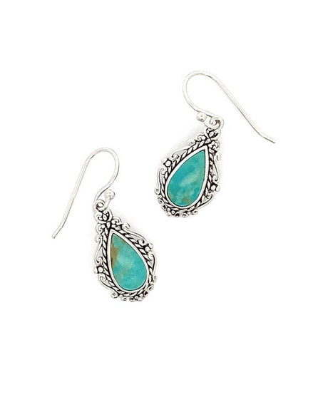 Sterling Silver Turquoise Earrings - Earrings