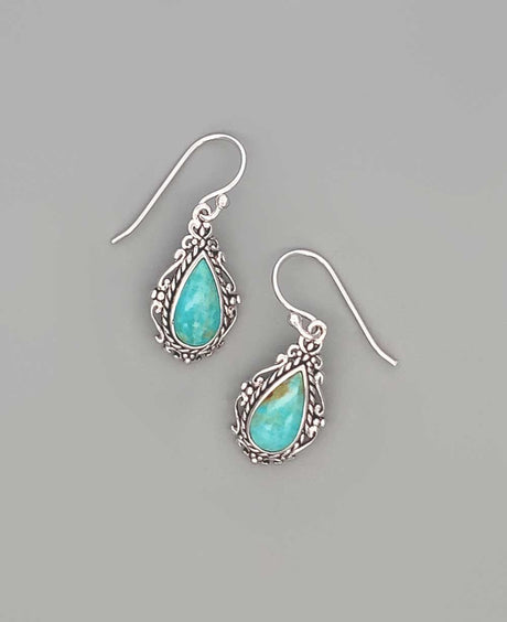 Sterling Silver Turquoise Earrings - Earrings