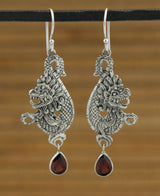 Garnet Dragon Earrings