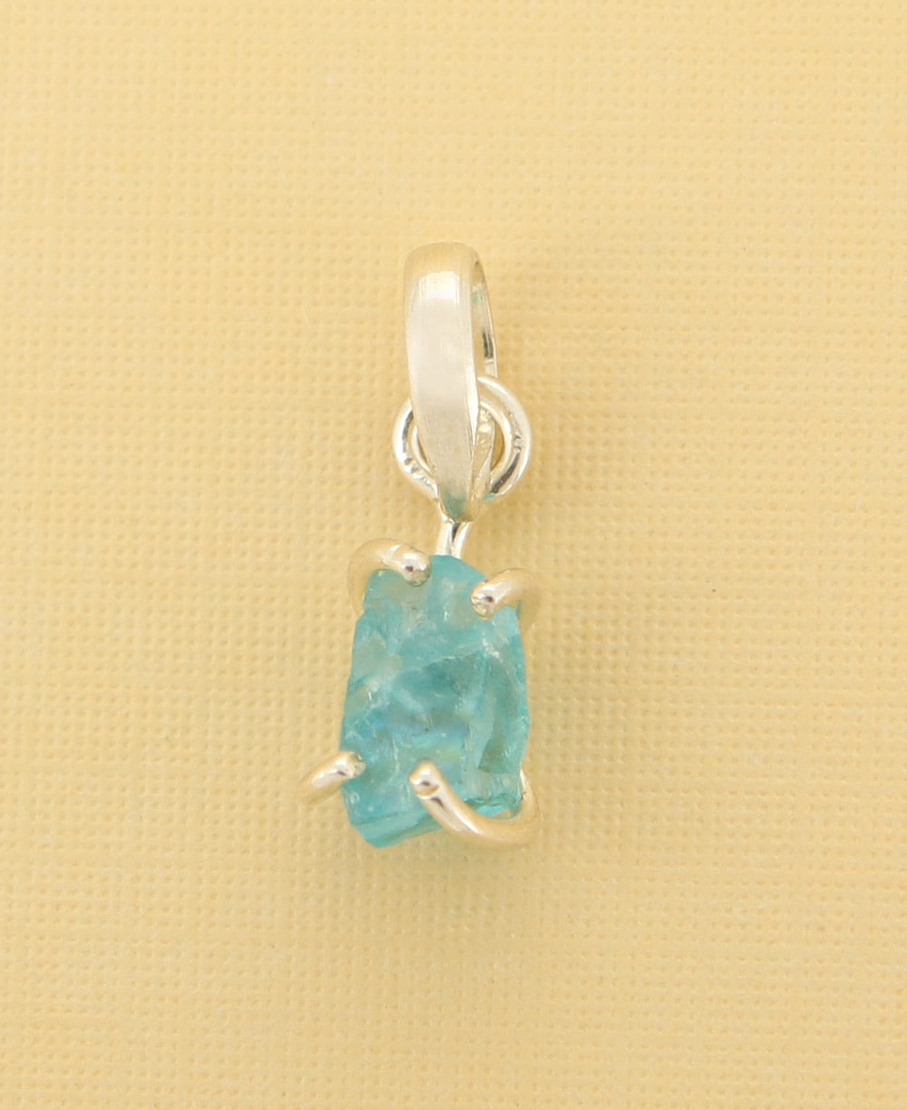 Raw Cut Apatite Pendant