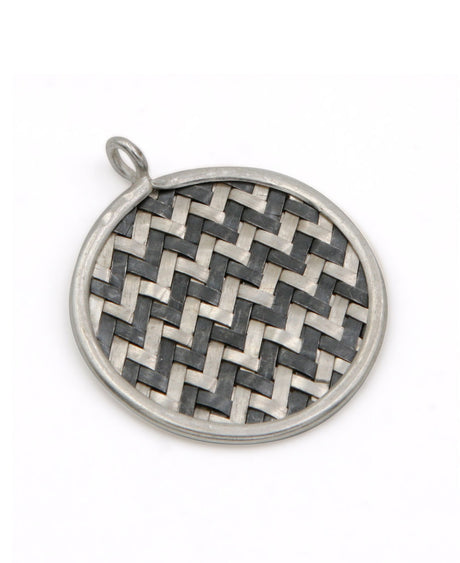 Woven Silver Pendant