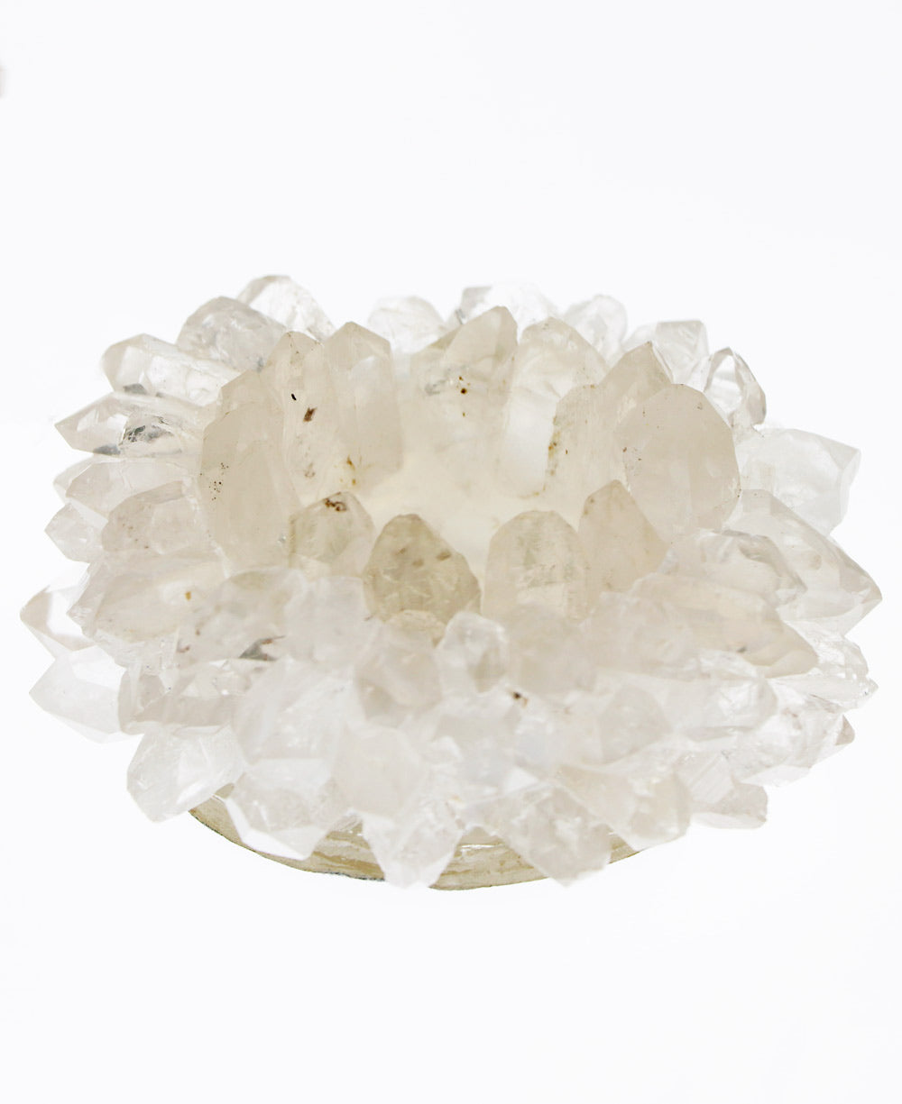 Clear Quartz Crystal Tealight Holder – Cultural Elements
