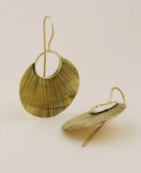 Brass Petal Earrings