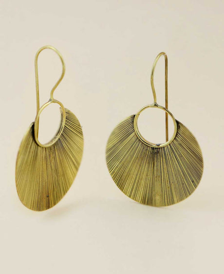 Brass Petal Earrings