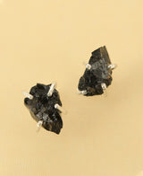 Black Tourmaline Stud Earrings