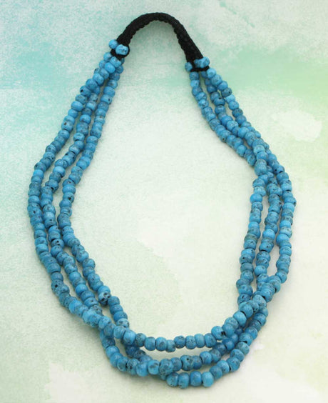 Beaded Blue Necklace