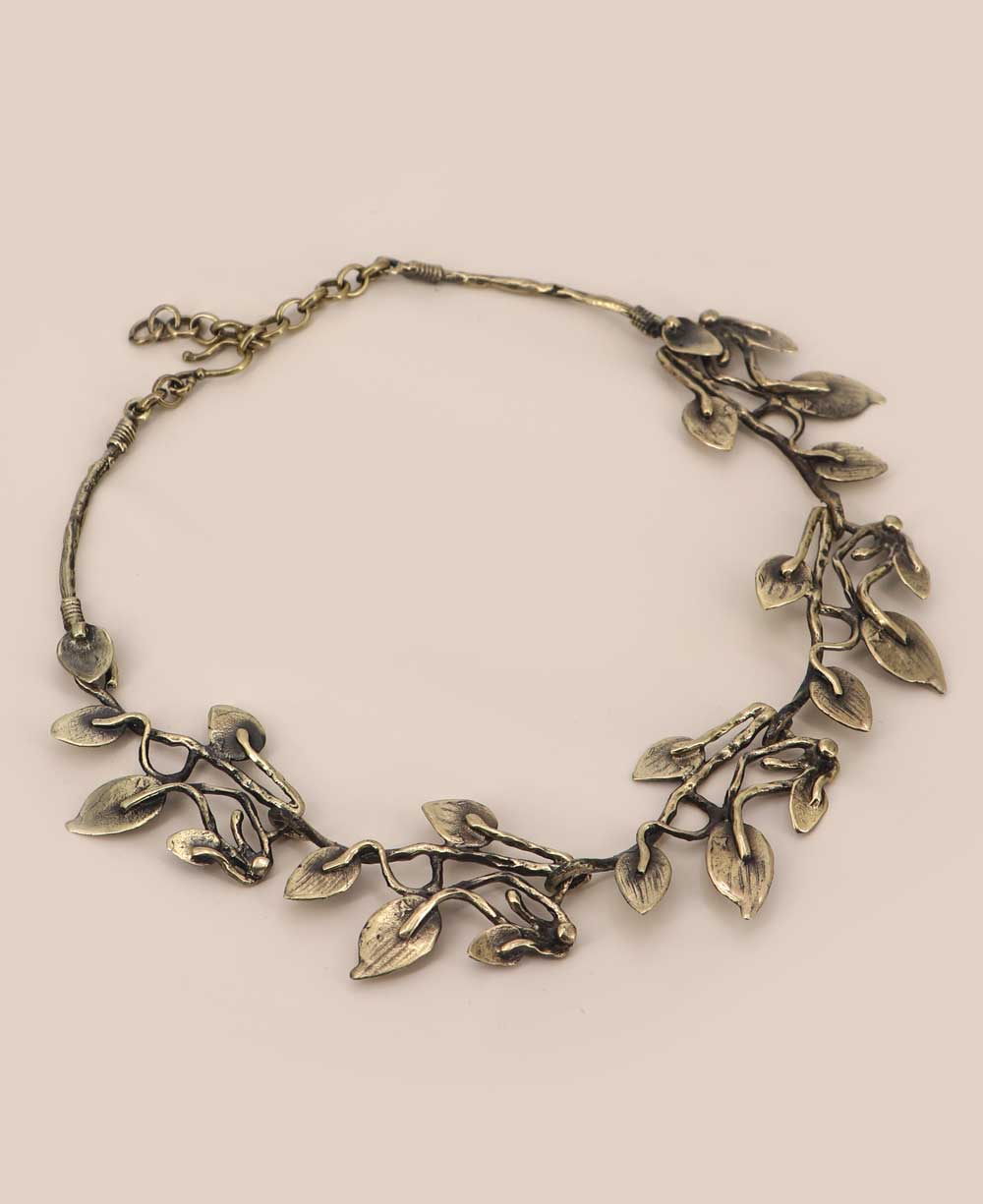 Vine and Leaves Collar Necklace