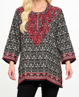 Red Embroidery Tunic