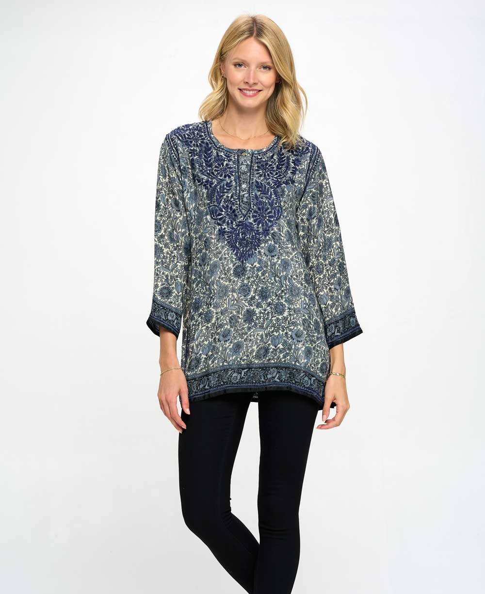 Embroidered Tunic Top