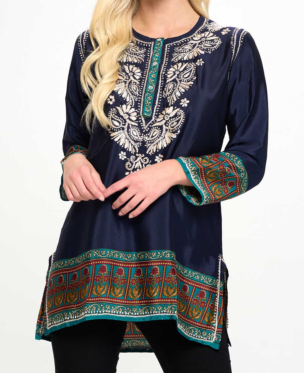 Navy Tunic Top