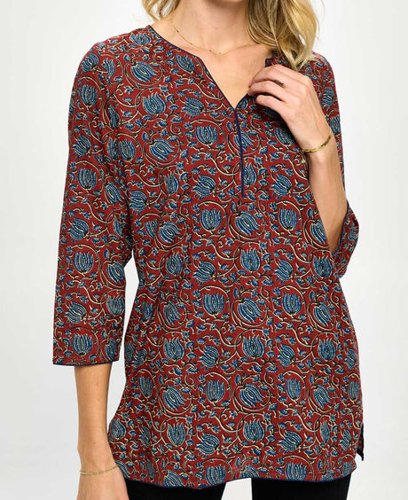 Lotus Print Tunic