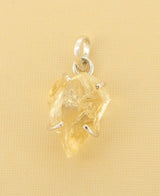 Raw Cut Citrine Pendant