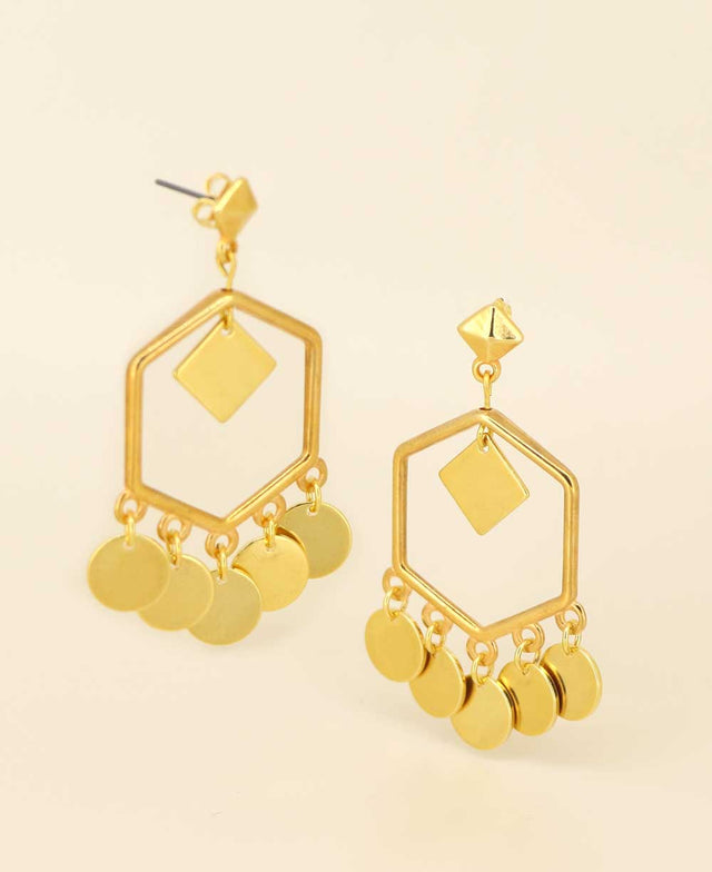 Gold tone earrings