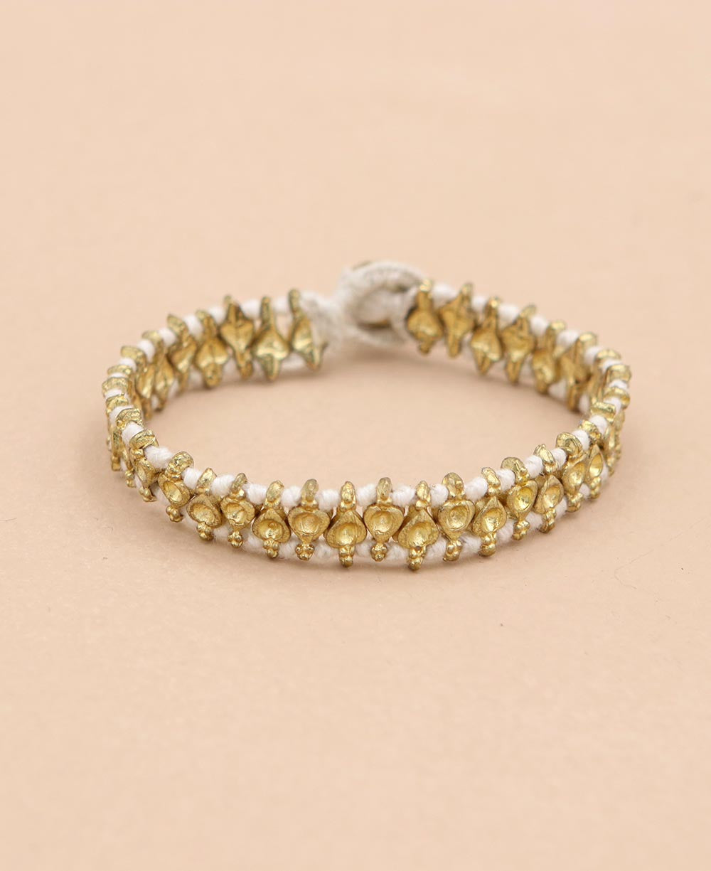 Gold Weave Bunee Bracelet