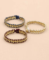 Gold Weave Bunee Bracelet