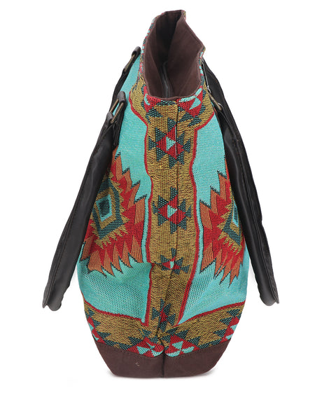 Tribal Tapestry Woven Textile Shoulder Bag with Native Designs