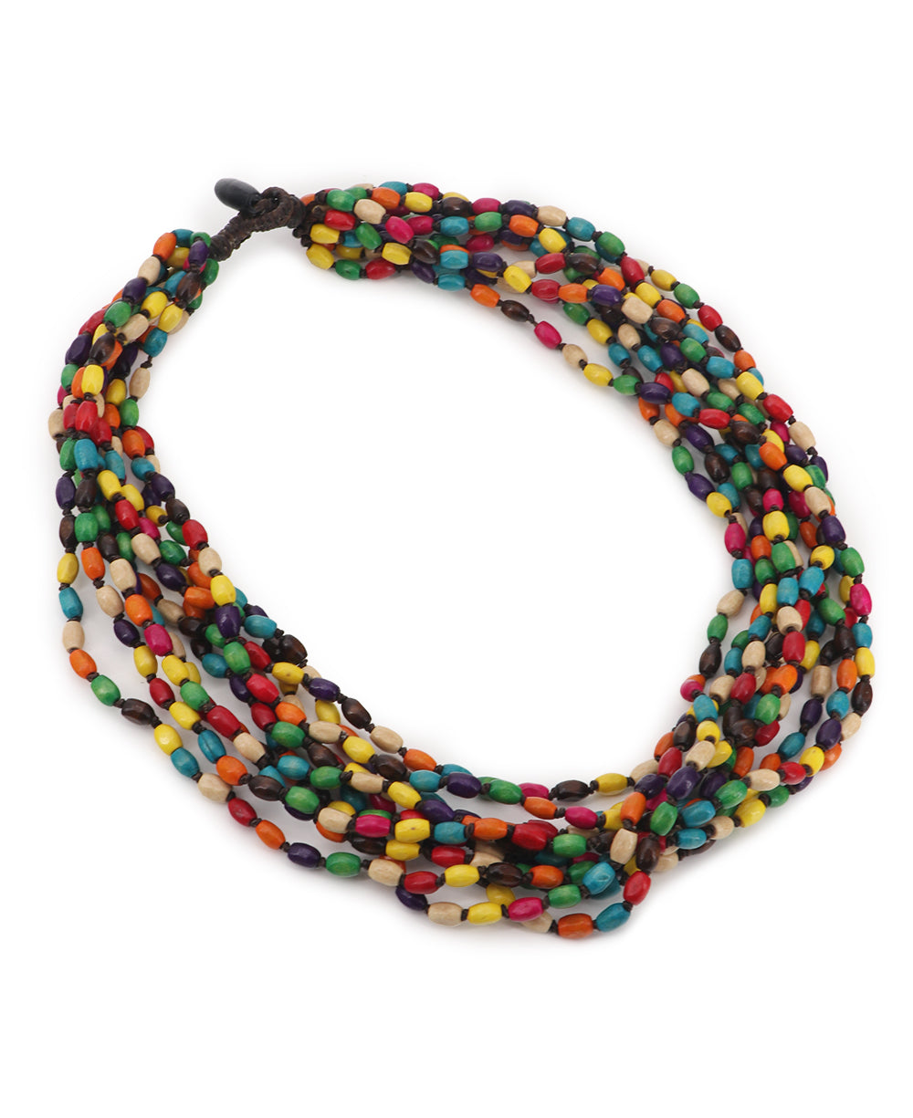 Unique Bargains Colored Beaded Necklaces Fashion Chain Necklaces