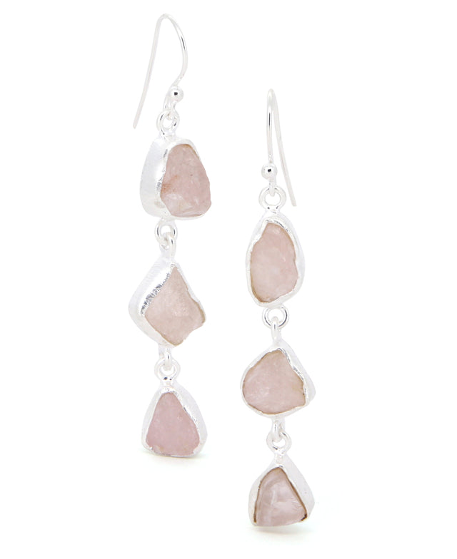 Rose Quartz Dangle Earrings