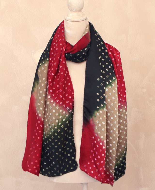 Bandhani Silk Scarf