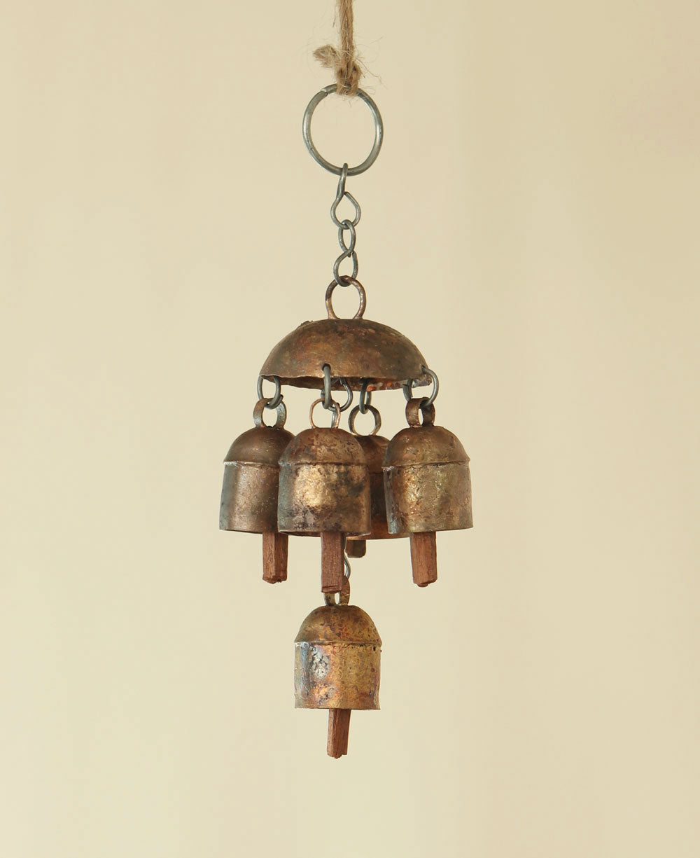 Handmade Indian Bells Vintage Bells for Crafts Recycled Iron Tin Cow Bells  for Wind Chimes Size 1.75 Inch Height 24 Pieces 