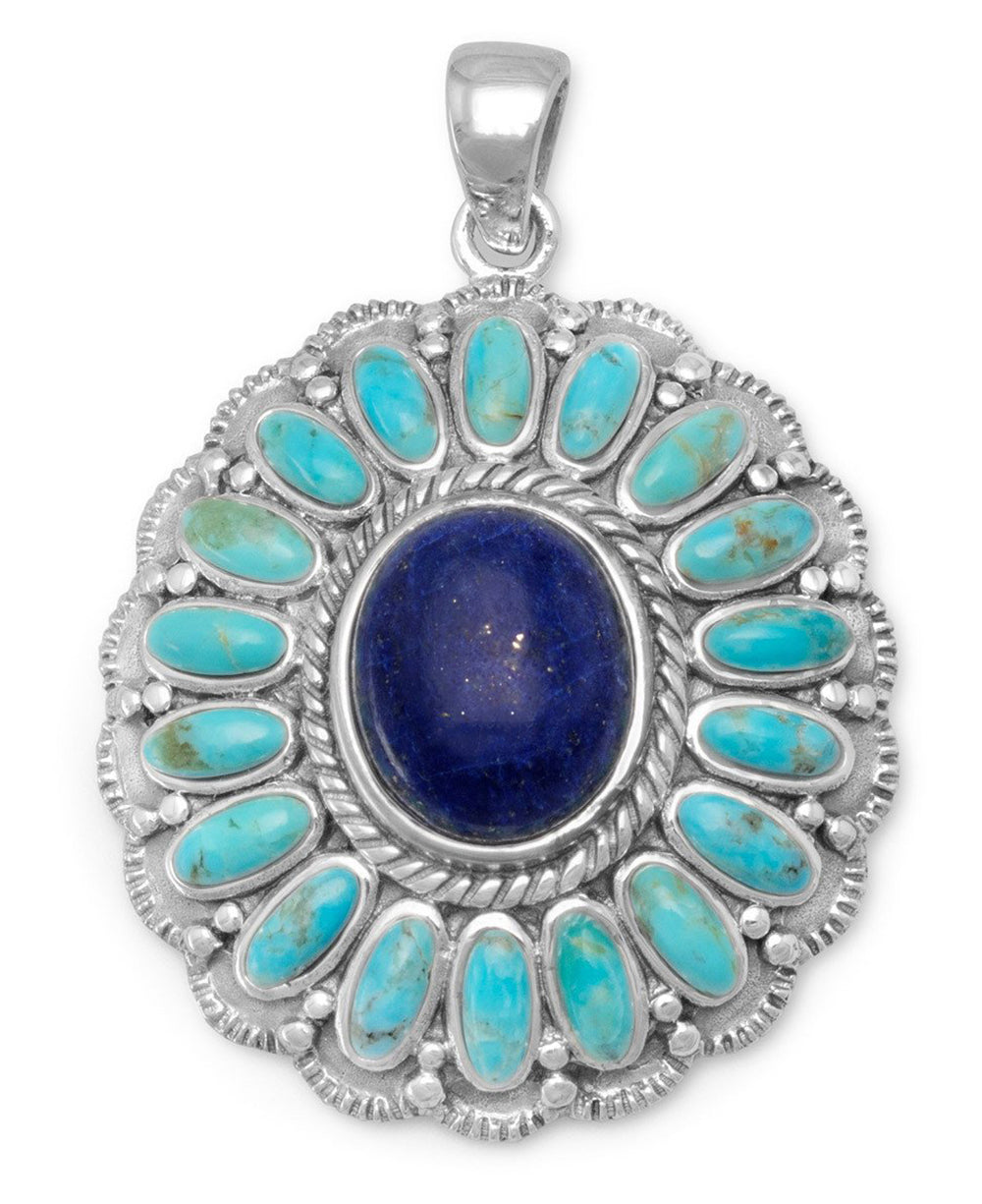 Lapis Turquoise Pendant