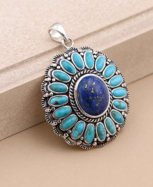 Lapis Turquoise Pendant