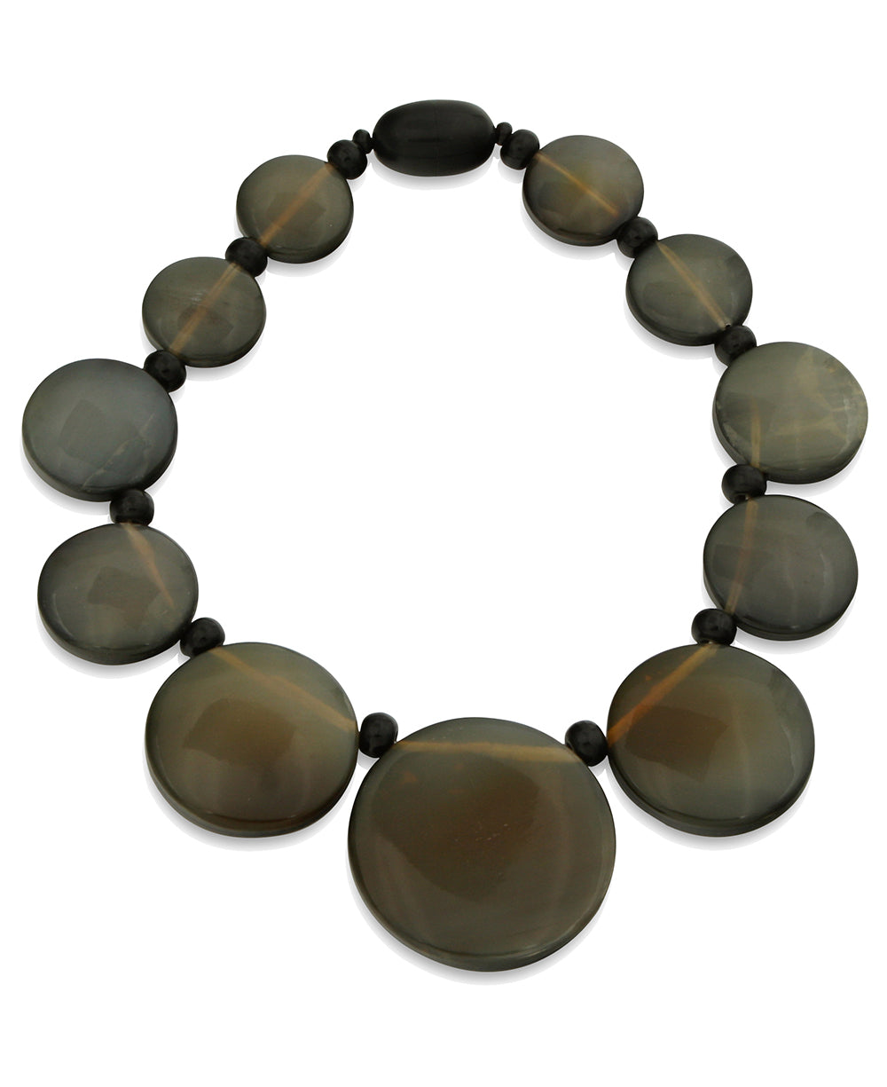 Hazel Hues Tibetan Disk Necklace