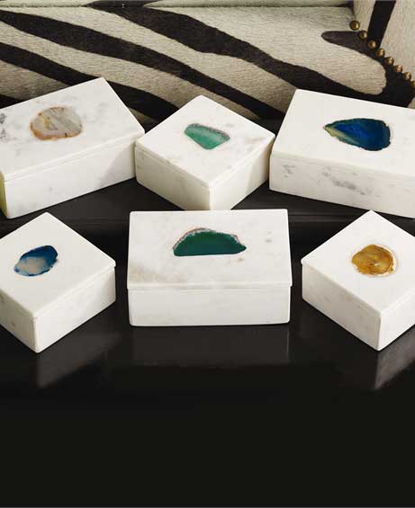 Agate Stone Boxes