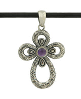 Cross Pendant with Amethyst