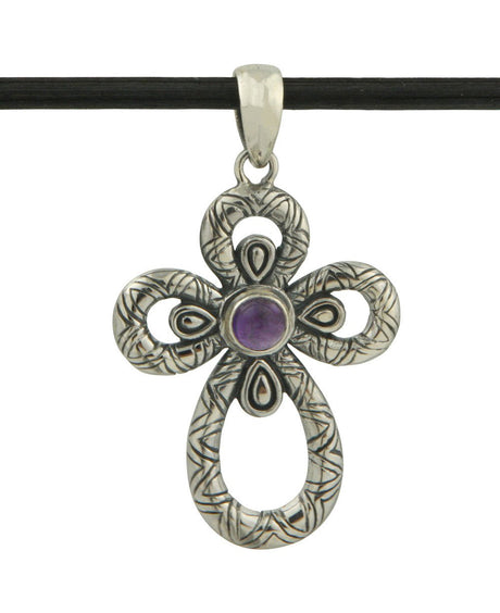 Cross Pendant with Amethyst