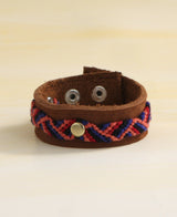 Guatemalan Woven Leather Snap Bracelet