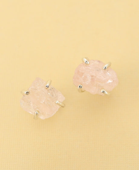 Rose Quartz Stud Earrings