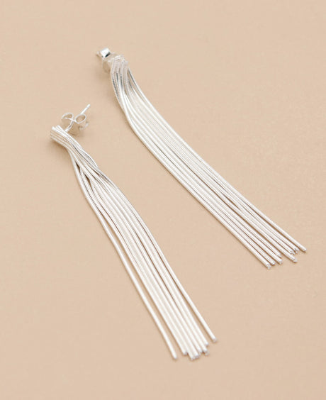 Silver Tassel Earrings