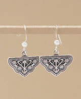 Silver Floral Earrings