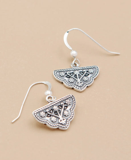 Silver Floral Earrings