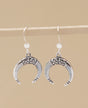 Silver Horn Tribal Earrings