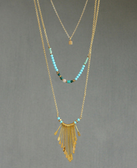 Beaded Stacked Necklace