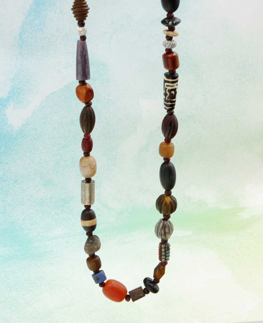 Antique Style Tibetan Bead Tribal Necklace – Cultural Elements